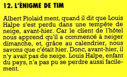 Solution de l'&eacute;nigme de la semaine pass&eacute;e