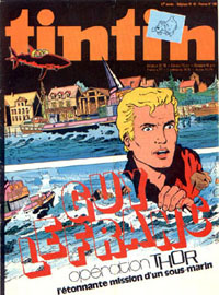 Couverture de Nouveau Tintin 166 en France et du numro 46/78 en Belgique
