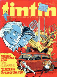 Couverture de Nouveau Tintin 201 en France et du numro 29/79 en Belgique
