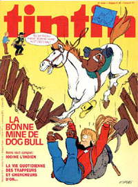 Couverture de Nouveau Tintin 210 en France et du numro 38/79 en Belgique
