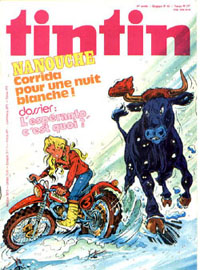 Couverture de Nouveau Tintin 217 en France et du numro 45/79 en Belgique
