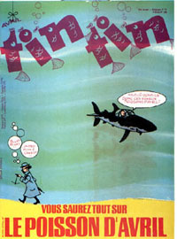 Couverture de Nouveau Tintin 238 en France et du numro 14/80 en Belgique
