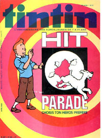 Couverture de Nouveau Tintin 245 en France et du numro 21/80 en Belgique
