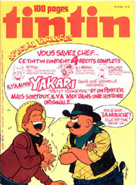 Couverture de Nouveau Tintin 250 en France et du numro 26/80 en Belgique
