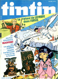 Couverture de Nouveau Tintin 268 en France et du numro 44/80 en Belgique
