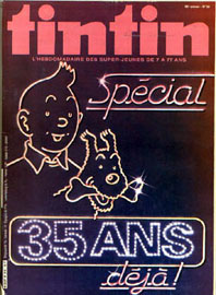Couverture de Nouveau Tintin 316 en France et du numro 39/81 en Belgique
