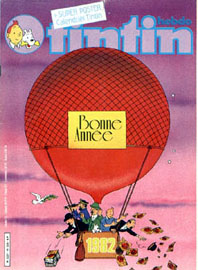 Couverture de Nouveau Tintin 329 en France et du numro 52/81 en Belgique
