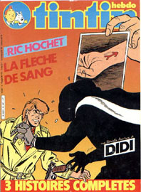 Couverture de Nouveau Tintin 337 en France et du numro 08/82 en Belgique
