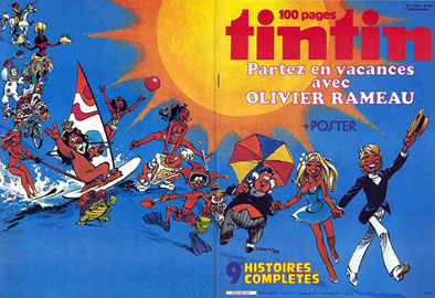 Couverture de Nouveau Tintin 355 en France et du numro 26/82 en Belgique
