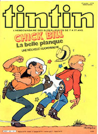 Couverture de Nouveau Tintin 367 en France et du numro 38/82 en Belgique
