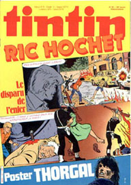 Couverture de Nouveau Tintin 411 en France et du numro 30/83 en Belgique
