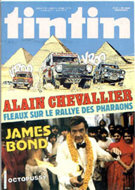 Couverture de Nouveau Tintin 418 en France et du numro 37/83 en Belgique
