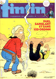 Couverture de Nouveau Tintin 441 en France et du numro 08/84 en Belgique
