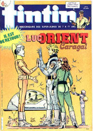 Couverture de Nouveau Tintin 447 en France et du numro 14/84 en Belgique
