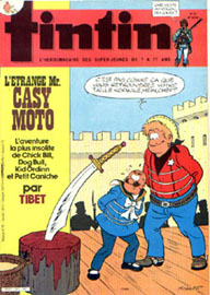 Couverture de Nouveau Tintin 449 en France et du numro 16/84 en Belgique
