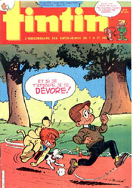 Couverture de Nouveau Tintin 465 en France et du numro 32/84 en Belgique
