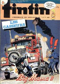 Couverture de Nouveau Tintin 472 en France et du numro 39/84 en Belgique
