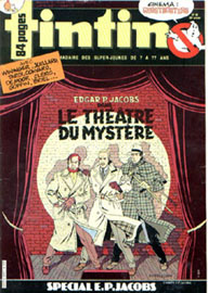 Couverture de Nouveau Tintin 482 en France et du numro 49/84 en Belgique
