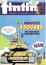 Couverture de Nouveau Tintin 489 en France et du numro 04/85 en Belgique
