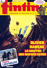 Couverture de Nouveau Tintin 495 en France et du numro 10/85 en Belgique
