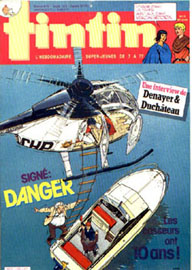 Couverture de Nouveau Tintin 500 en France et du numro 15/85 en Belgique
