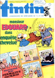 Couverture de Nouveau Tintin 523 en France et du numro 38/85 en Belgique
