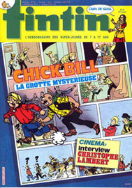 Couverture de Nouveau Tintin 572 en France et du numro 35/86 en Belgique
