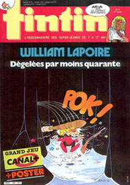 Couverture de Nouveau Tintin 584 en France et du numro 47/86 en Belgique
