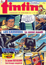 Couverture de Nouveau Tintin 588 en France et du numro 51/86 en Belgique
