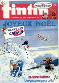 Couverture de Nouveau Tintin 589 en France et du numro 52/86 en Belgique
