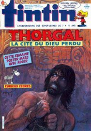 Couverture de Nouveau Tintin 592 en France et du numro 03/87 en Belgique
