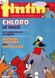 Couverture de Nouveau Tintin 595 en France et du numro 06/87 en Belgique
