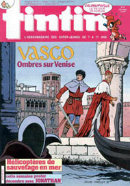 Couverture de Nouveau Tintin 601 en France et du numro 12/87 en Belgique
