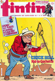 Couverture de Nouveau Tintin 604 en France et du numro 15/87 en Belgique
