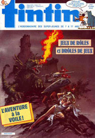 Couverture de Nouveau Tintin 616 en France et du numro 27/87 en Belgique
