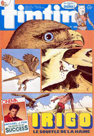 Couverture de Nouveau Tintin 620 en France et du numro 31/87 en Belgique
