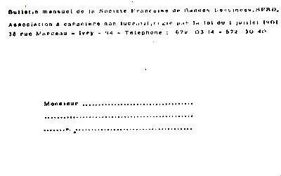 Emplacement pour l'adresse