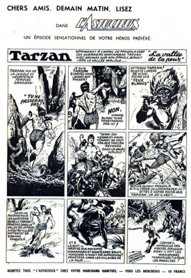 Encart publicitaire paru dans Tarzan (recto)