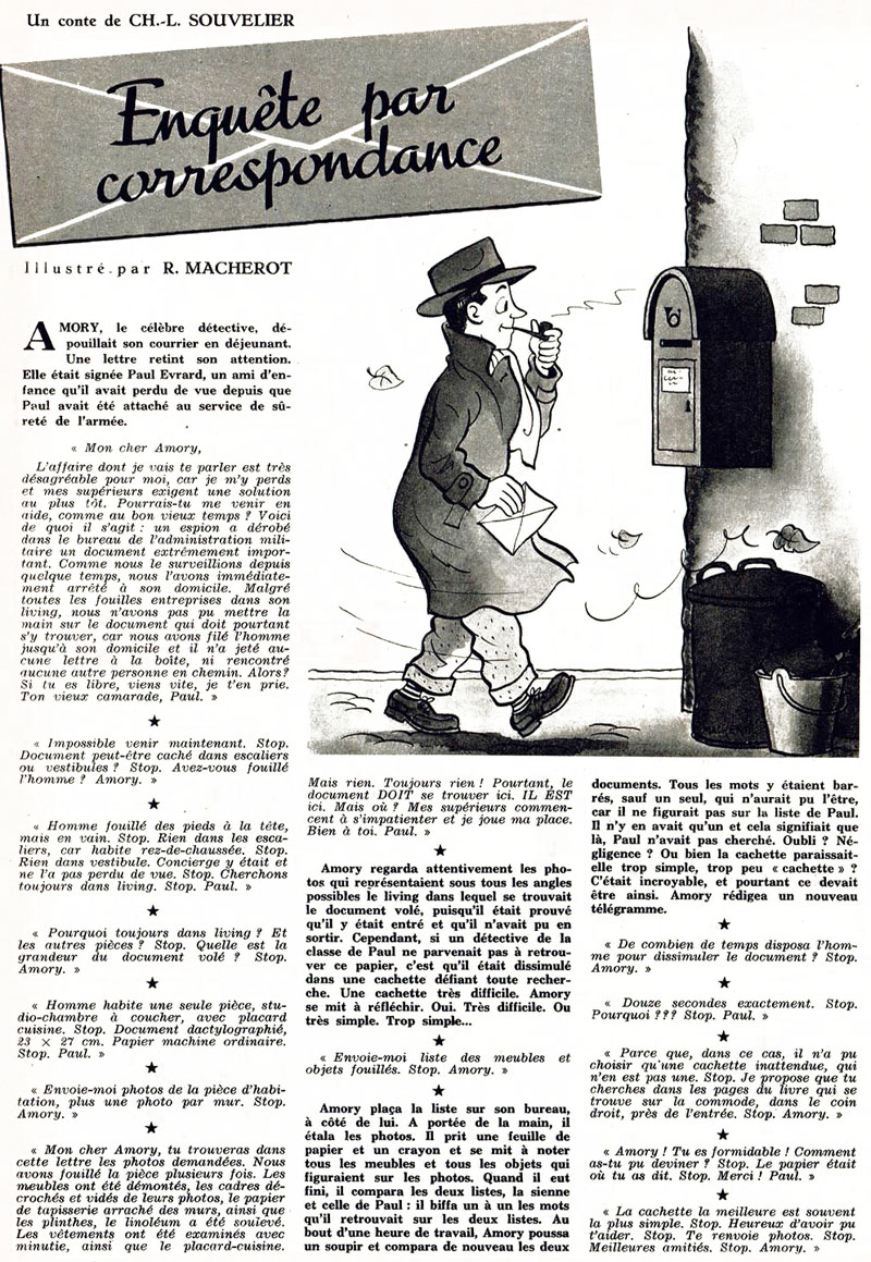 Tintin dition belge 02/54 (illustration Macherot)