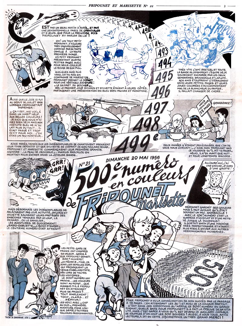 Ren Bonnet  : Histoire du journal jusqu'au n500 (n21 p.3)