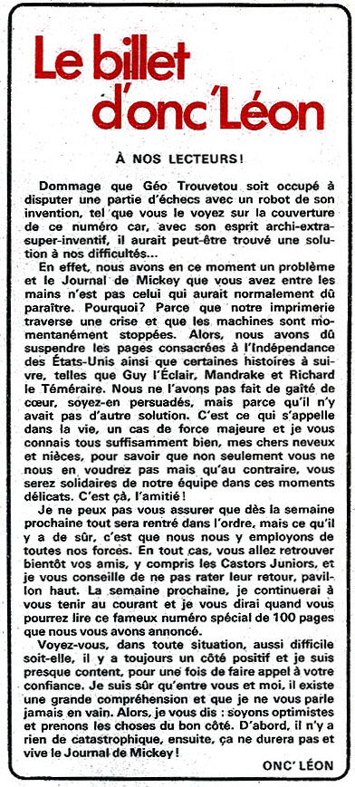 L'explication d'Onc'L�on