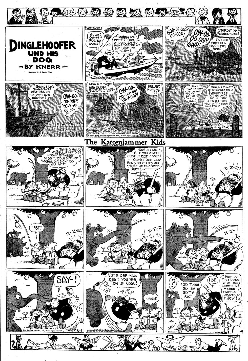 VO de la planche du 09/08/1936