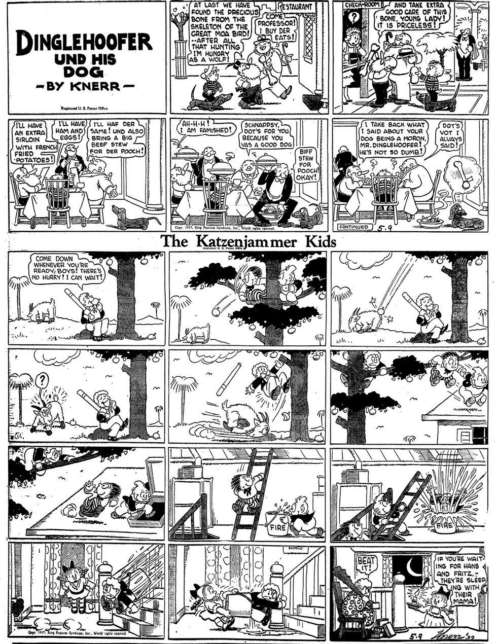 VO de la planche du 09/05/1937