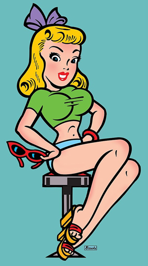 Lou Brooks poster Summertime Cutie Pie 