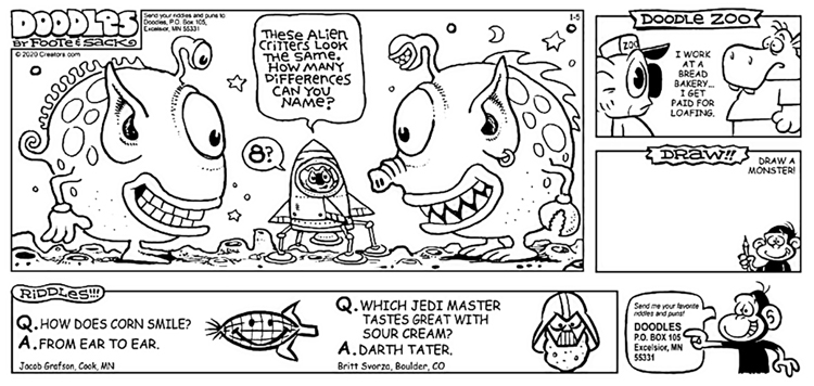 Chris Foote et Steve Sacks Doodles 2020-01-05 - Creators Syndicate