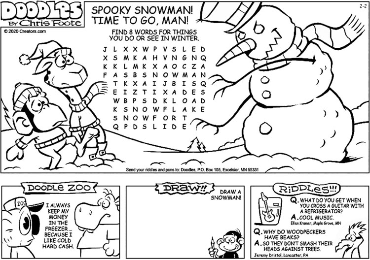 Chris Foote Doodles 2020-02-02 - first solo - Creators Syndicate