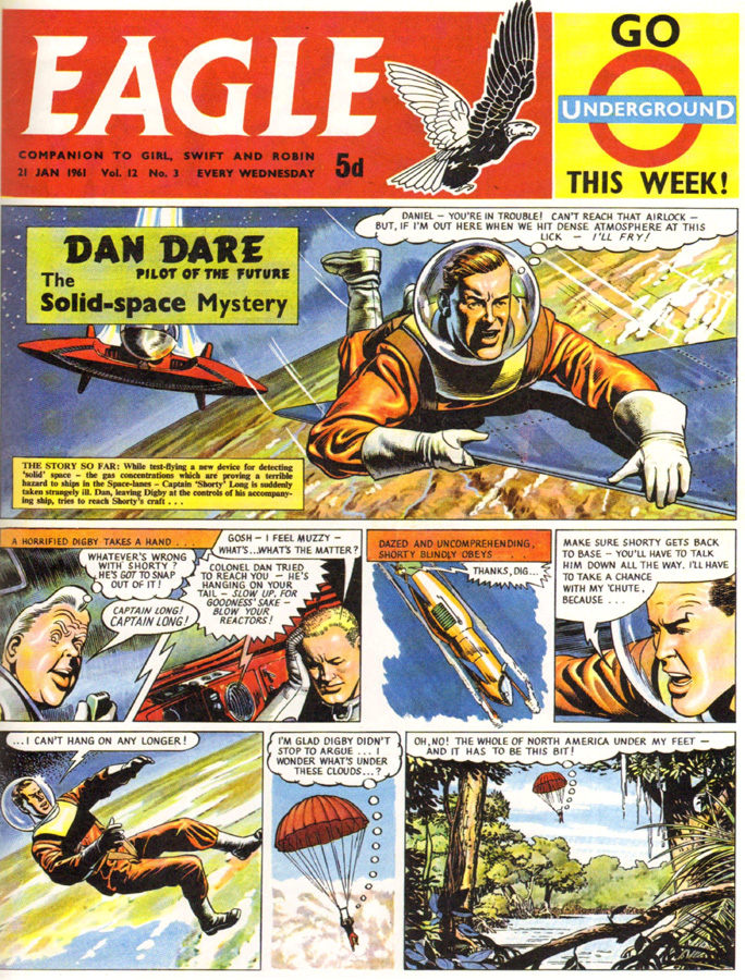 Don Harley Dan Dare The solid space mystery dans Eagle en 1961