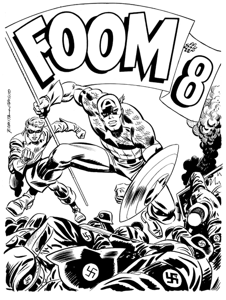 John Romita Sr et Mike Esposito Captain America et Bucky en CV de FOOM 8 - Marvel 1974