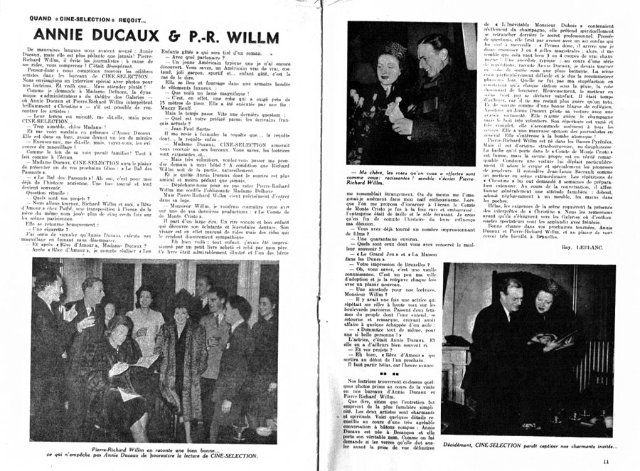 Cin-Slection avec article de Raymond Leblanc