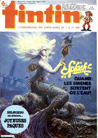 Couverture de Nouveau Tintin 477 en France et du numro 44/84 en Belgique
